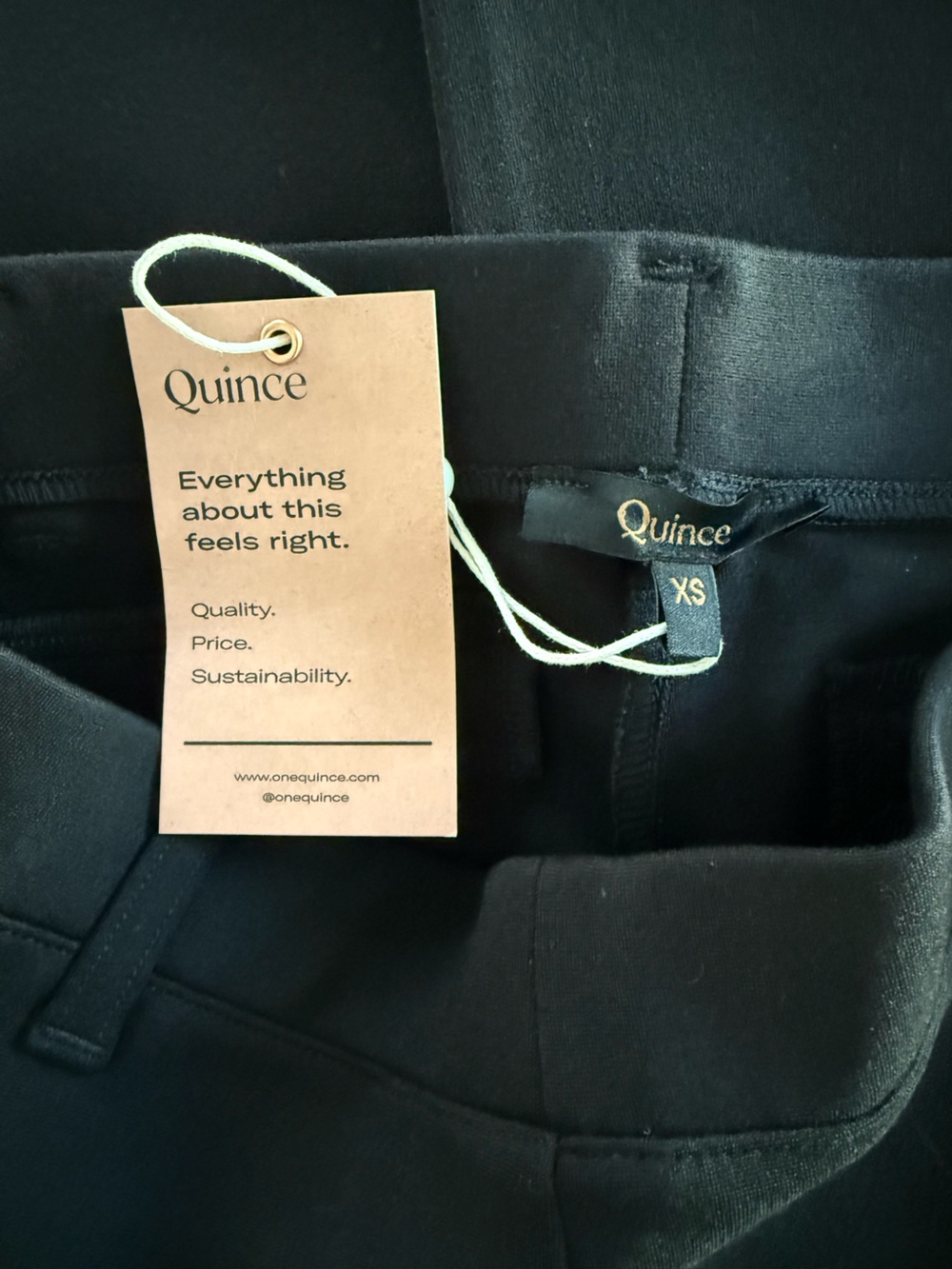 Quince Ultra Stretch Ponte Straight Leg Pants Size XS Petite - Picture 8 of 11